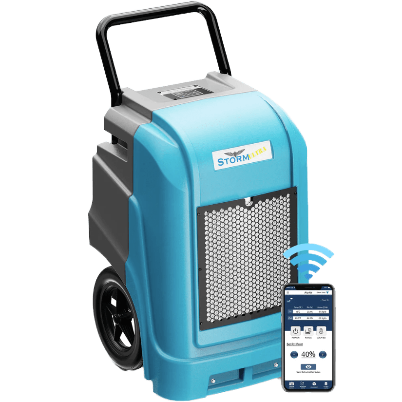 AlorAir Storm Ultra Commercial Dehumidifier - Blue with Phone