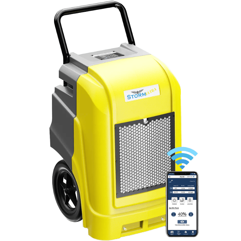AlorAir Storm Ultra Commercial Dehumidifier - Yellow with Phone