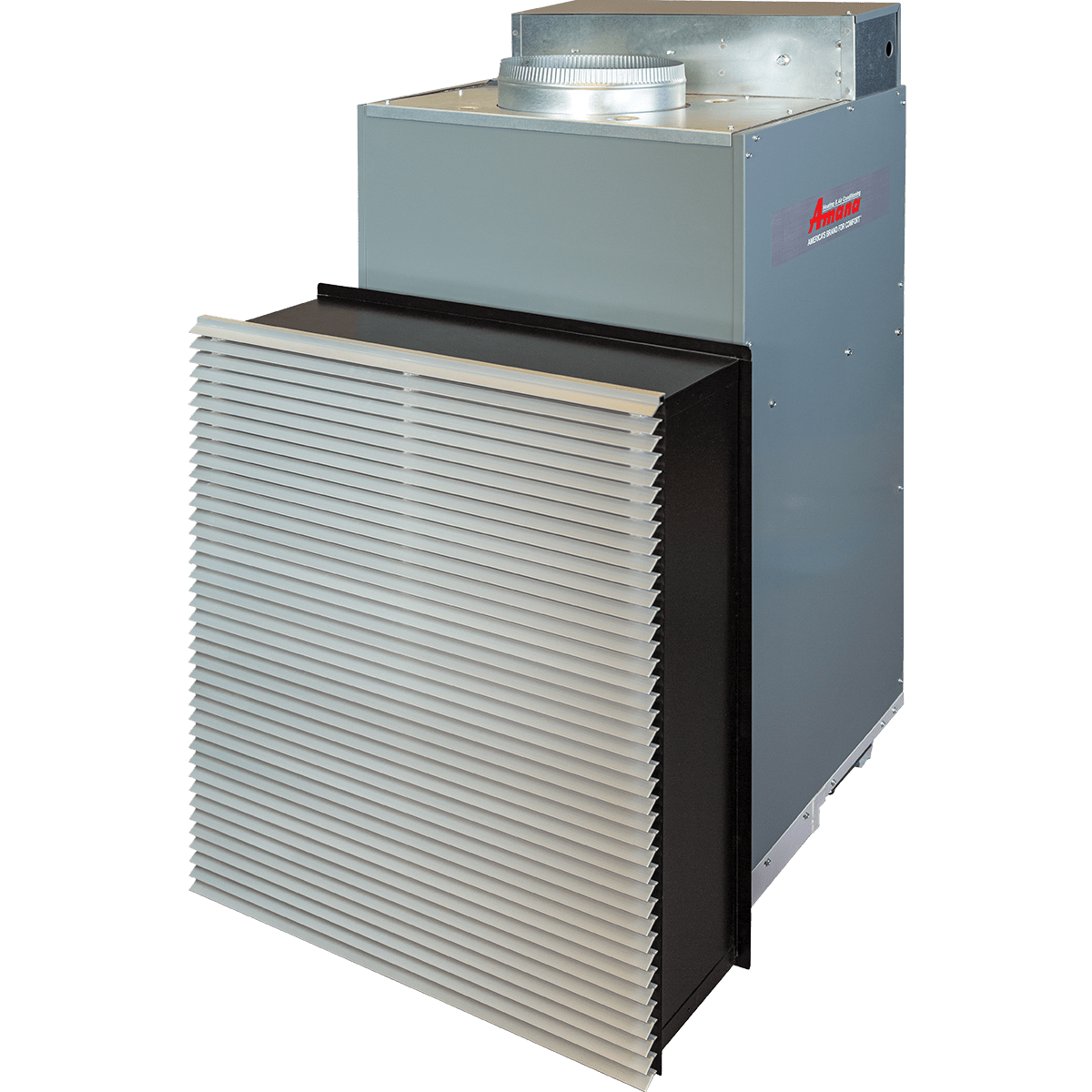 Amana 18,000 BTU Vertical Terminal Air Conditioner w/ Heat Pump - Right Angle View with Adapter