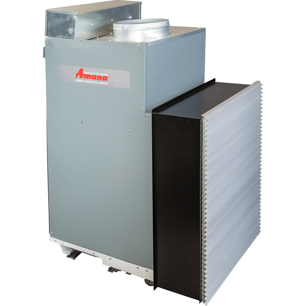 Amana 18,000 BTU Vertical Terminal Air Conditioner w/ Heat Pump - Side View with Adapter