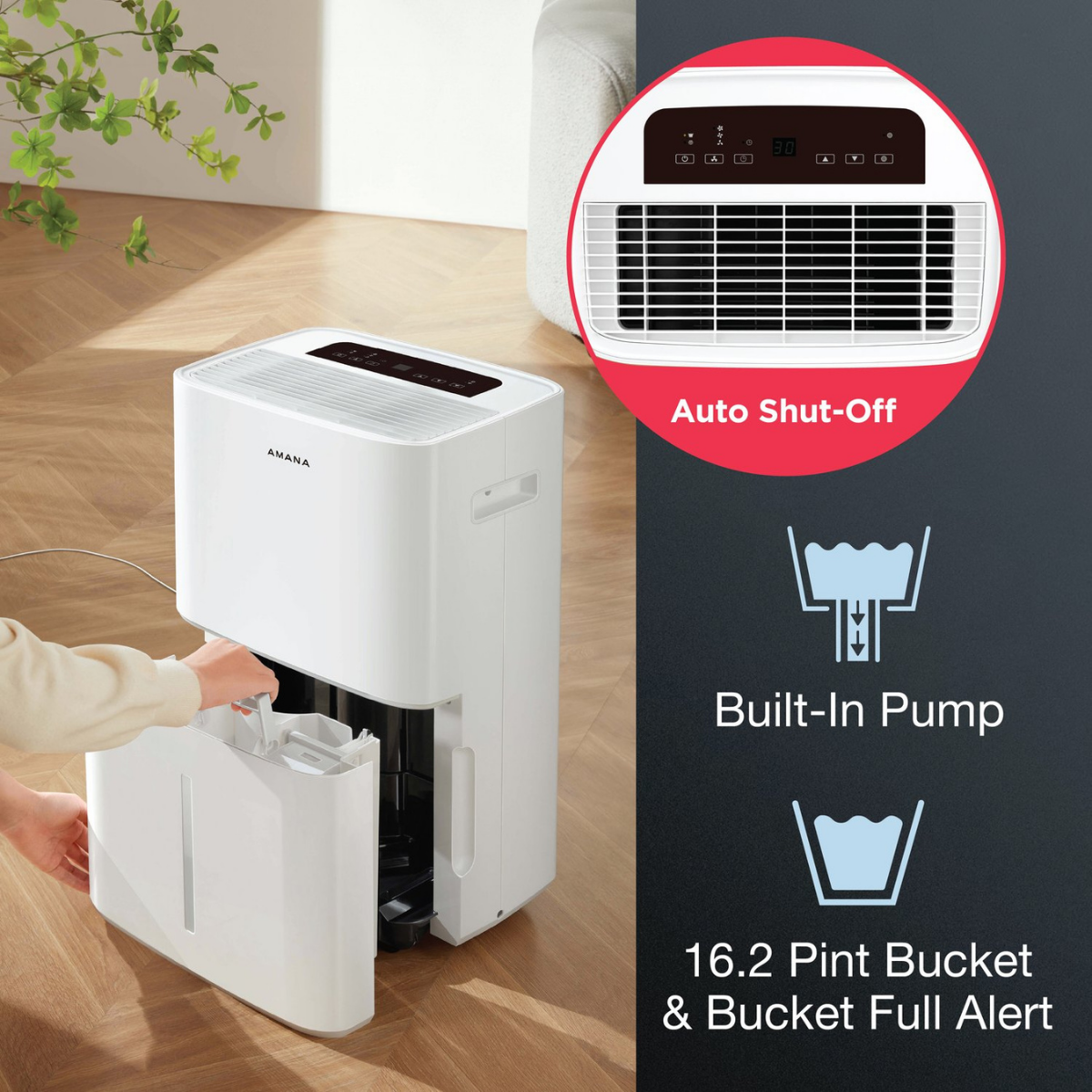 Amana 50 Pint Dehumidifier w/ Pump - Infographic 3