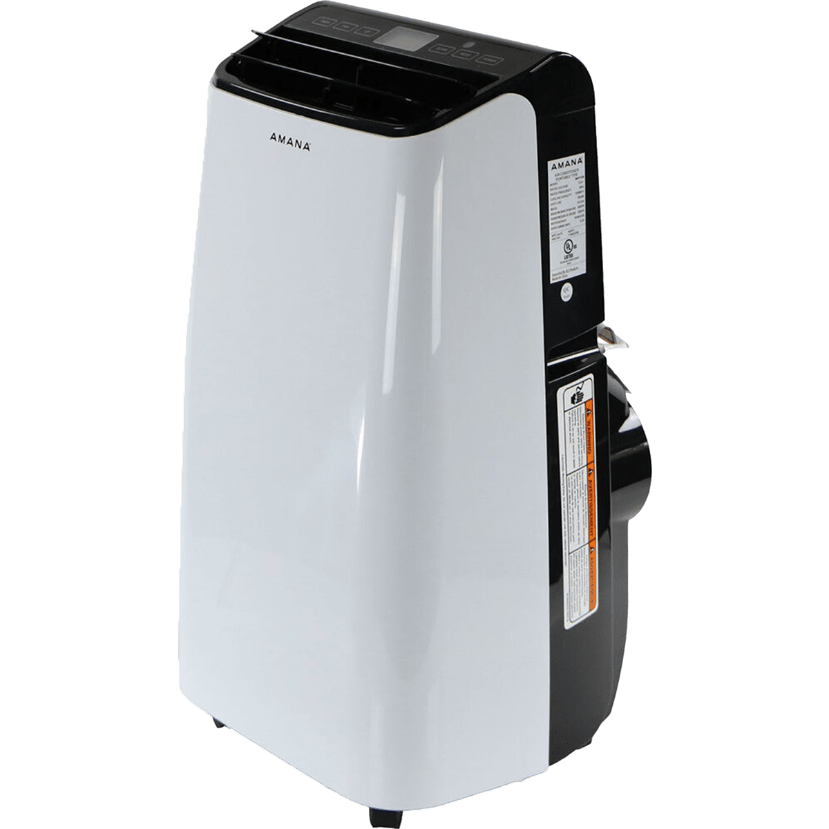 Amana 10,000 BTU Portable Air Conditioner Black/White - Angle