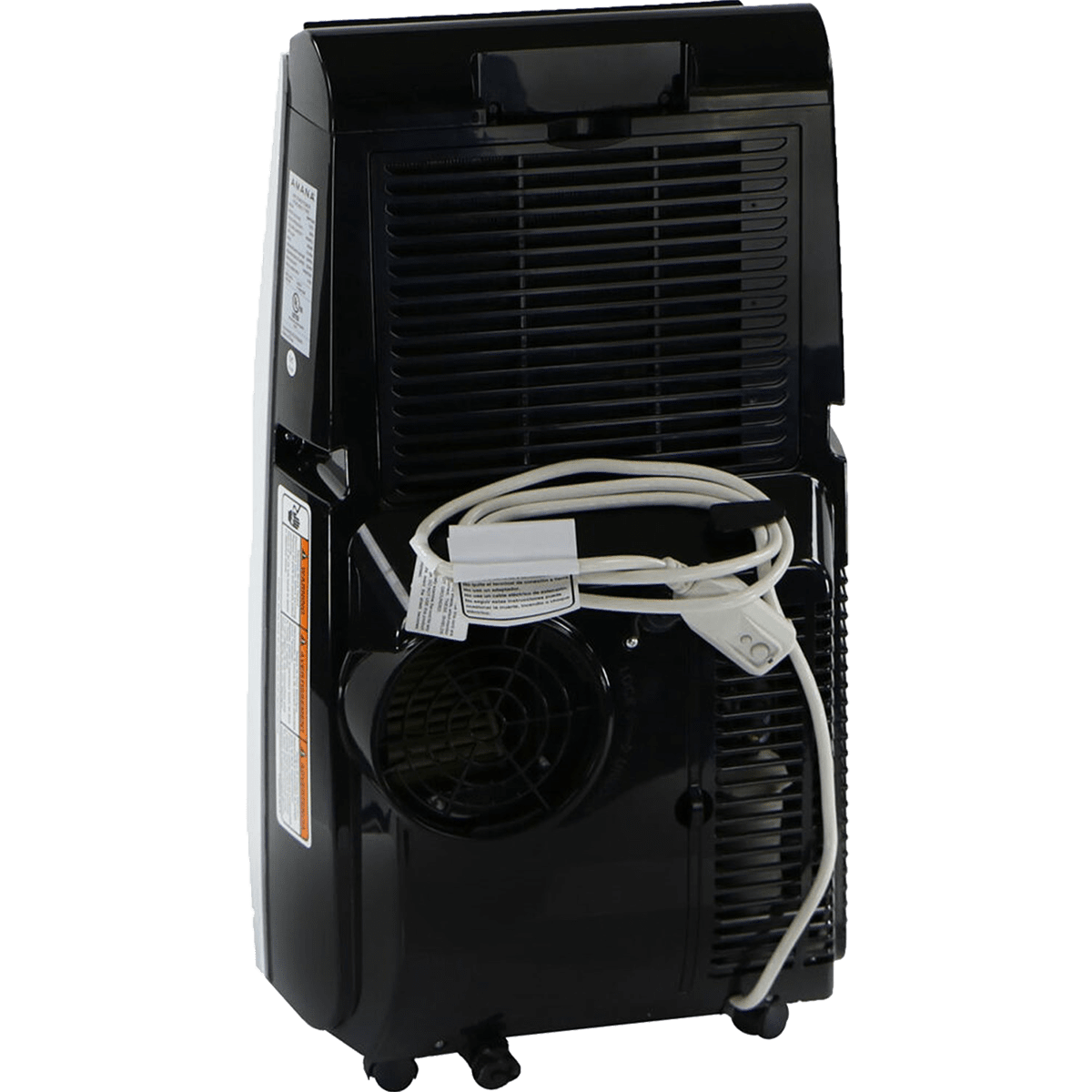 Amana 10,000 BTU Portable Air Conditioner Black/White - Back