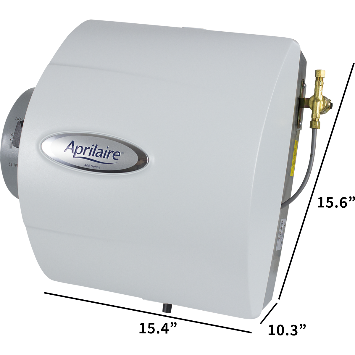 Aprilaire 400 Drainless Bypass Humidifier - dimensions