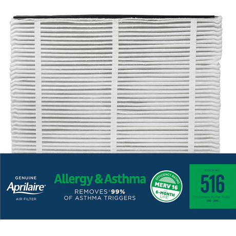 Aprilaire 516 MERV 16 Allergy & Asthma Replacement Filter (31x28)