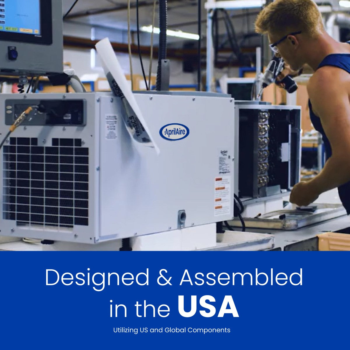 Aprilaire E070 70 Pint Dehumidifier - Made in USA Infographic
