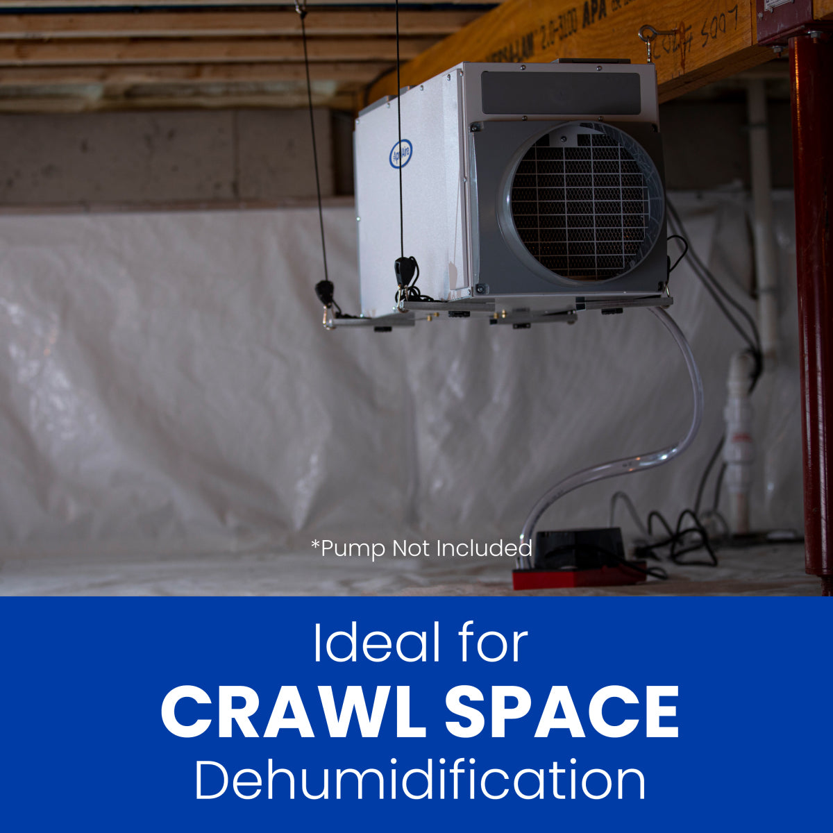 Aprilaire E070 70 Pint Dehumidifier - Crawlspace Dehumidification Infographic