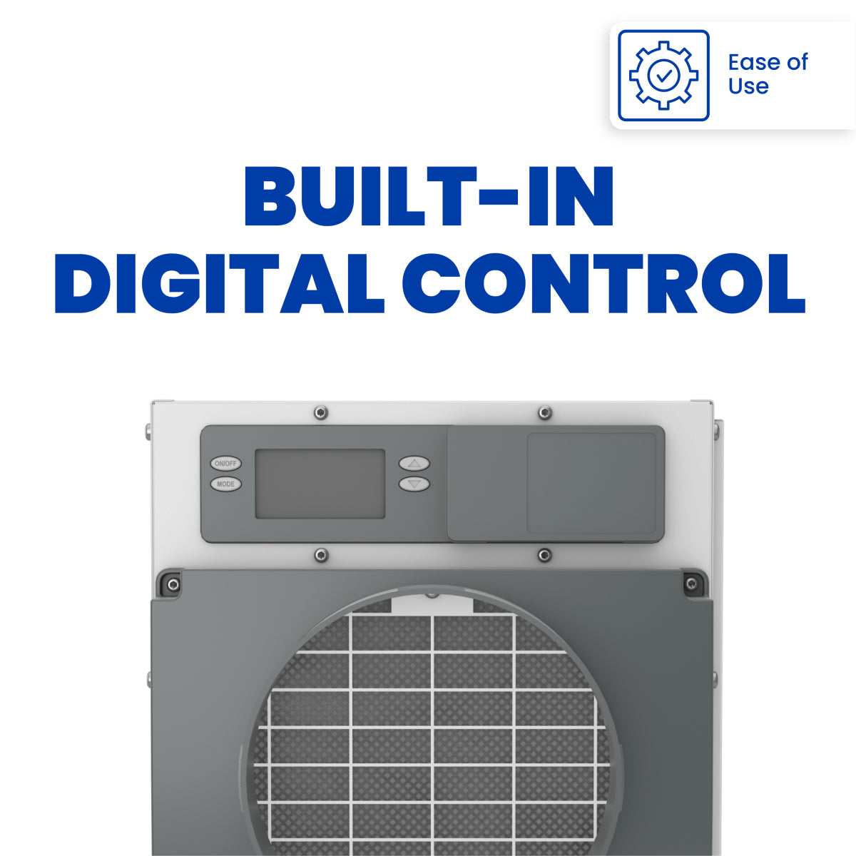 Aprilaire E070 70 Pint Dehumidifier - Digital Control Infographic