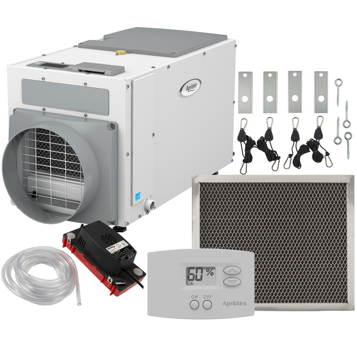 Aprilaire E100 100-Pint Energy Star Dehumidifier + Basement Package - Main