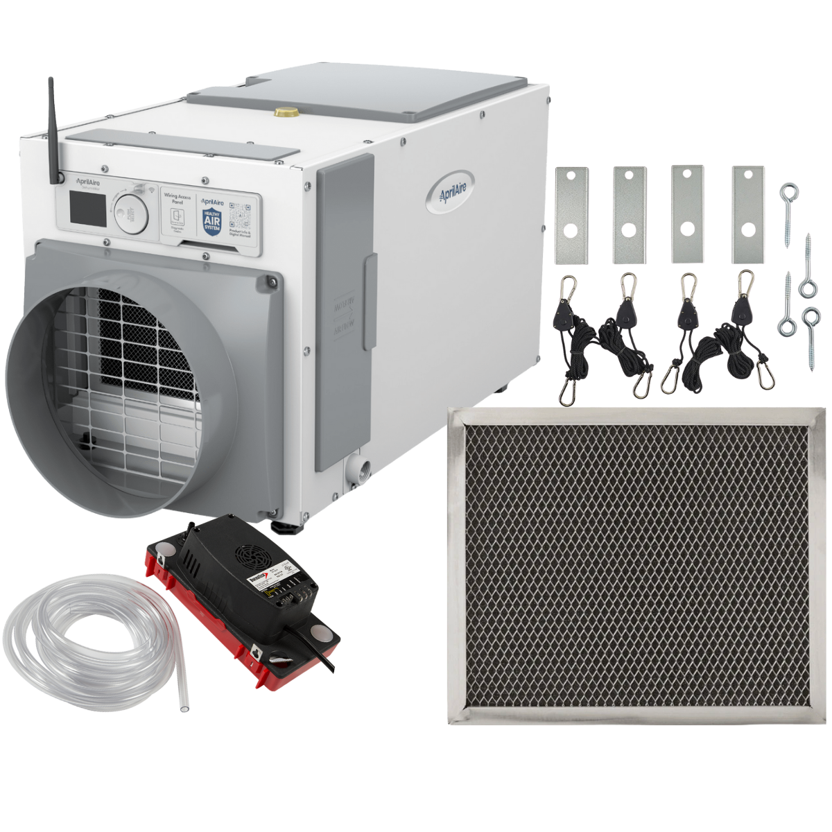 Aprilaire E100 100-Pint Energy Star Dehumidifier + Basement Package - w/ Wi-Fi