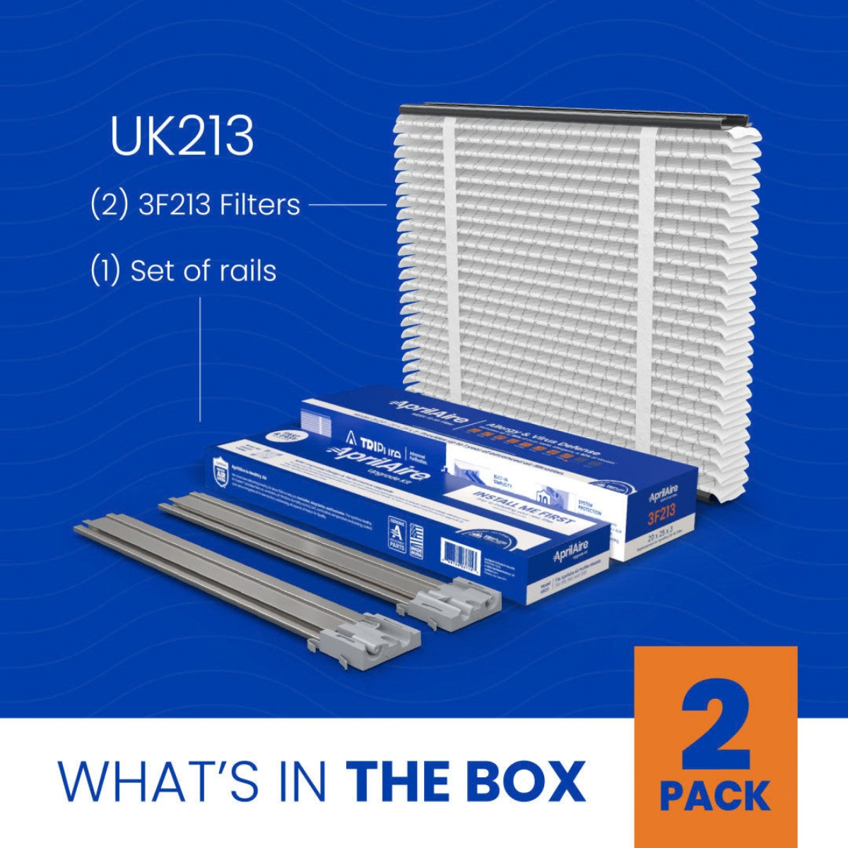 Aprilaire UK211/213 20x25x3 in. TriPure Filter + One-Time Upgrade Rail Kit - Infographic 14