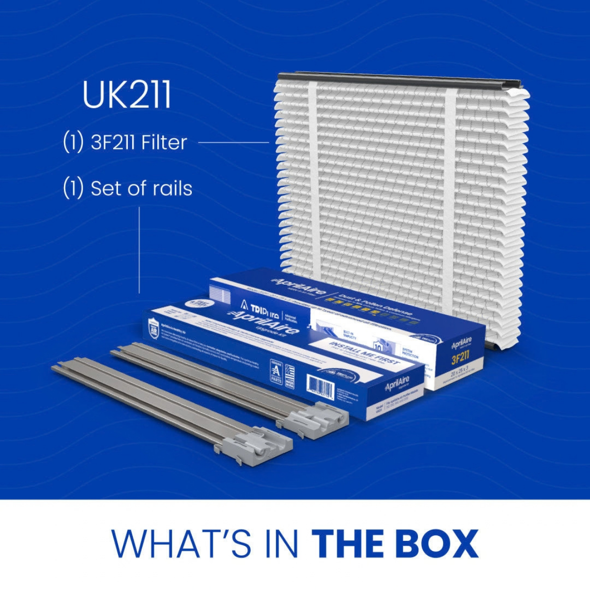 Aprilaire UK211/213 20x25x3 in. TriPure Filter + One-Time Upgrade Rail Kit - Infographic 7