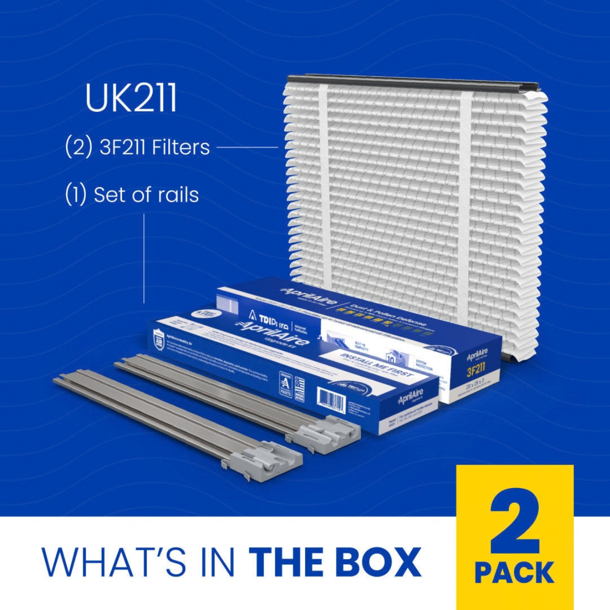 Aprilaire UK211/213 20x25x3 in. TriPure Filter + One-Time Upgrade Rail Kit - Infographic 8