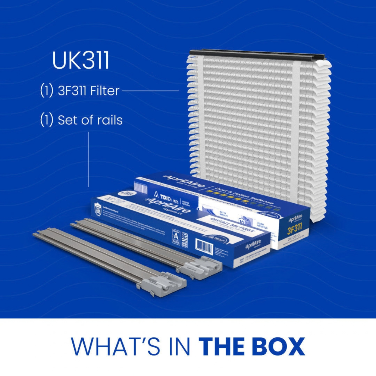 Aprilaire UK311/313 20x20x3 in. TriPure Filter + One-Time Upgrade Rail Kit - Infographic 7