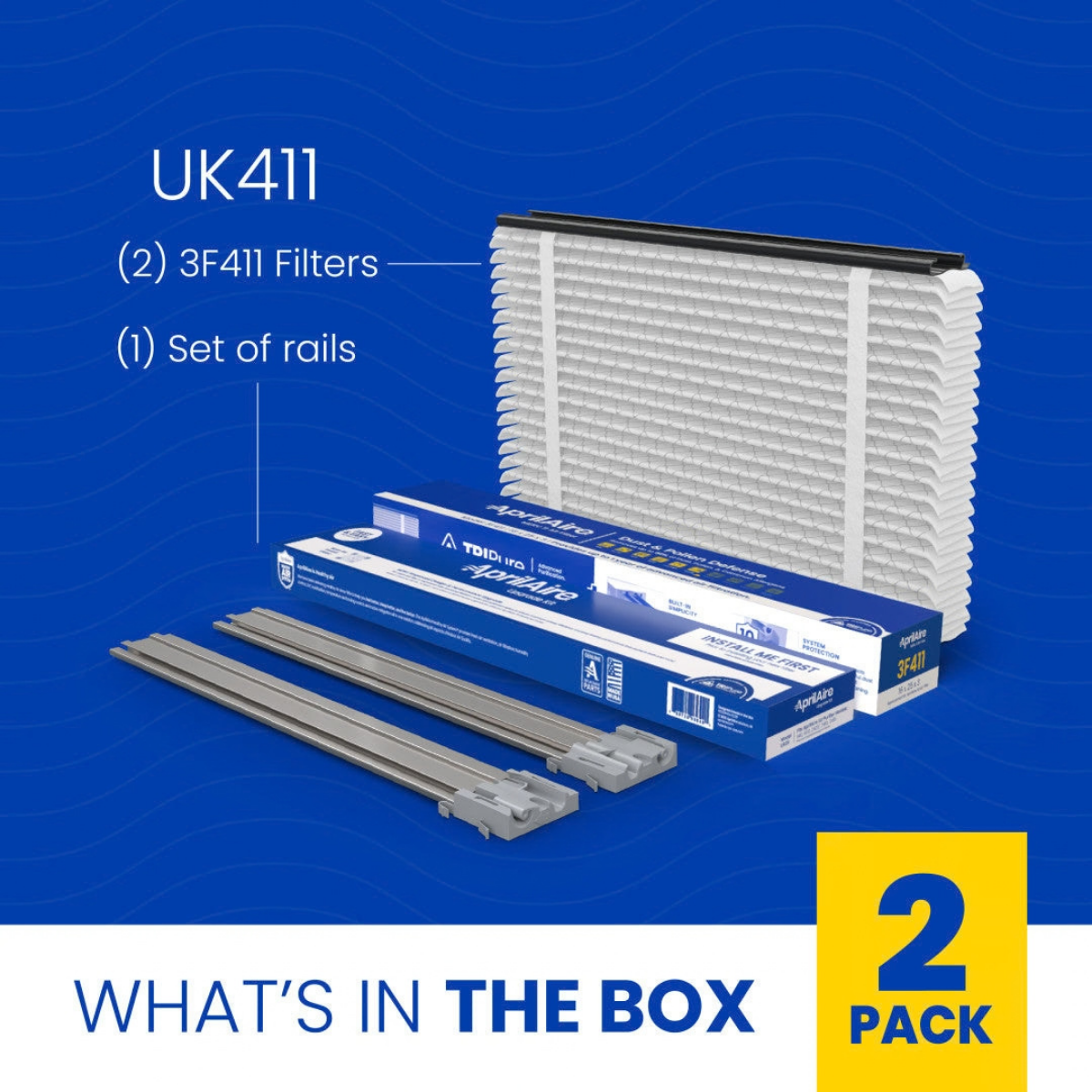 Aprilaire UK411/413 16x25x3 in. TriPure Filter + One-Time Upgrade Rail Kit - Infographic 8
