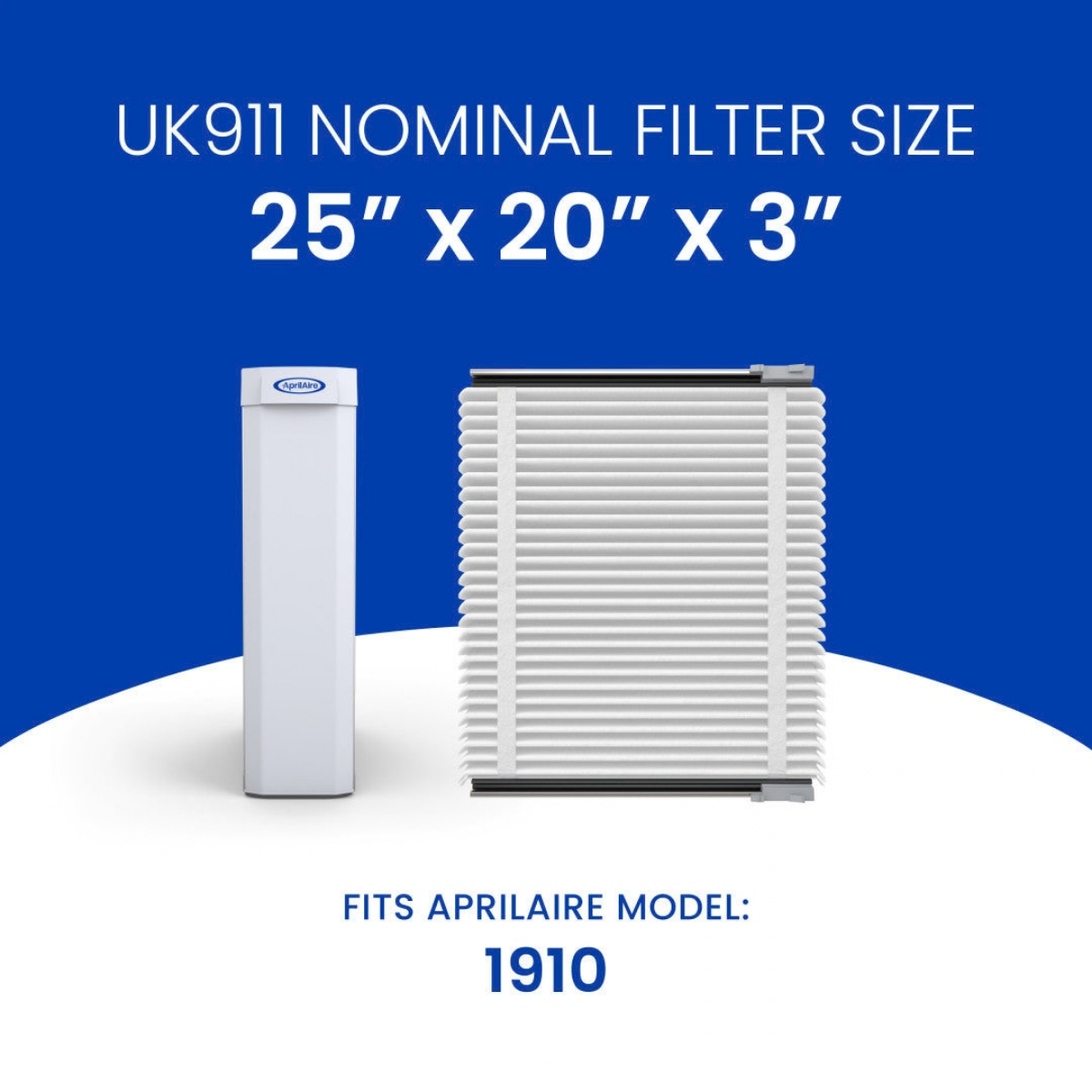 Aprilaire UK911/913 25x20x3 in. TriPure Filter + One-Time Upgrade Rail Kit - Infographic 6
