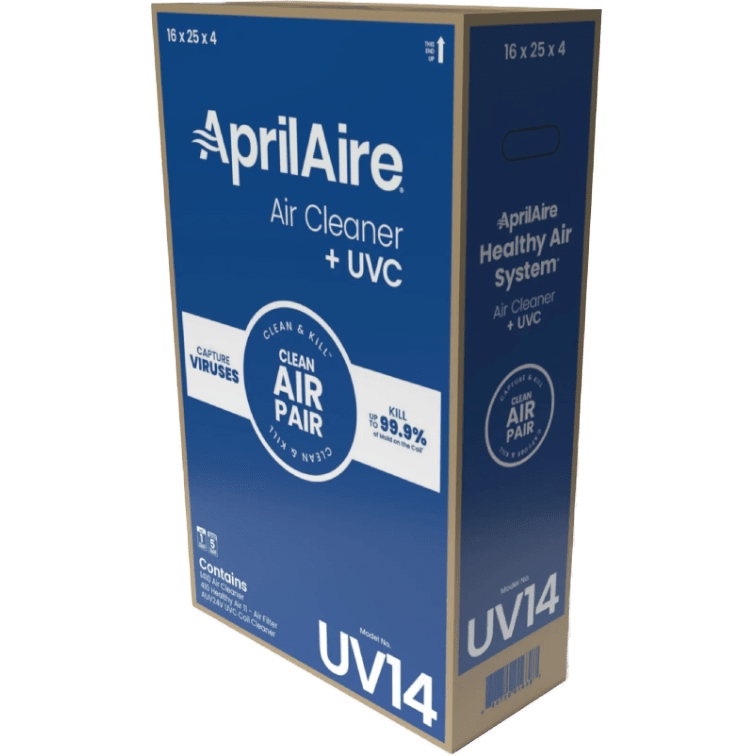 Aprilaire UV Clean Air Pair 1000 Series MERV 11 Whole House Air Cleaner - UV14 - Packaging