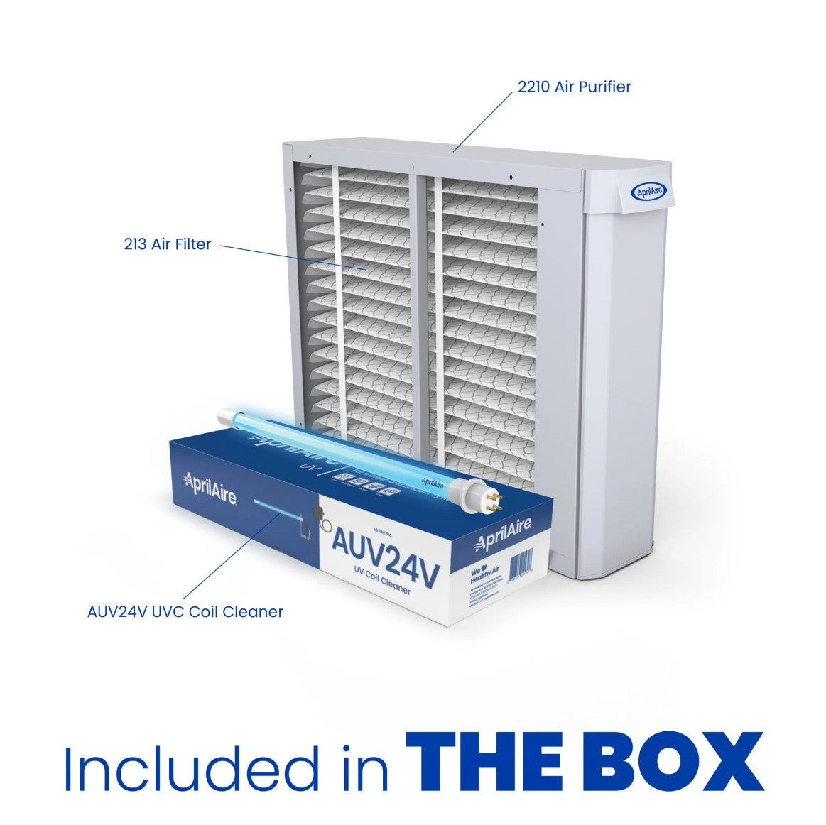 Aprilaire UV Clean Air Pair 2000 Series MERV 13 Whole House Air Cleaner - UV22 - Contents