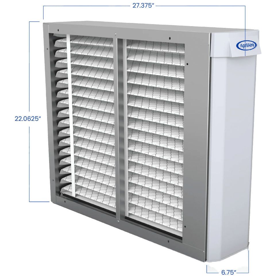Aprilaire UV Clean Air Pair 2000 Series MERV 13 Whole House Air Cleaner - UV22 - Dimensions