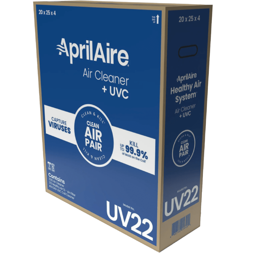 Aprilaire UV Clean Air Pair 2000 Series MERV 13 Whole House Air Cleaner - UV22 - Packaging