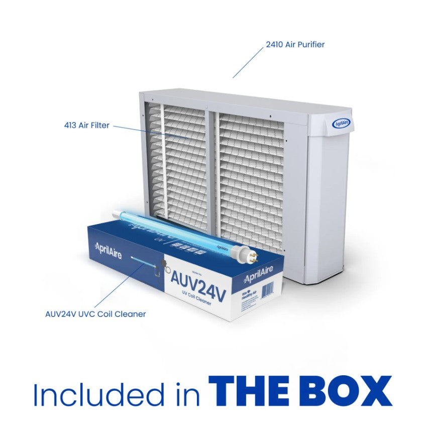 Aprilaire UV Clean Air Pair 2000 Series MERV 13 Whole House Air Cleaner - UV24 - Contents