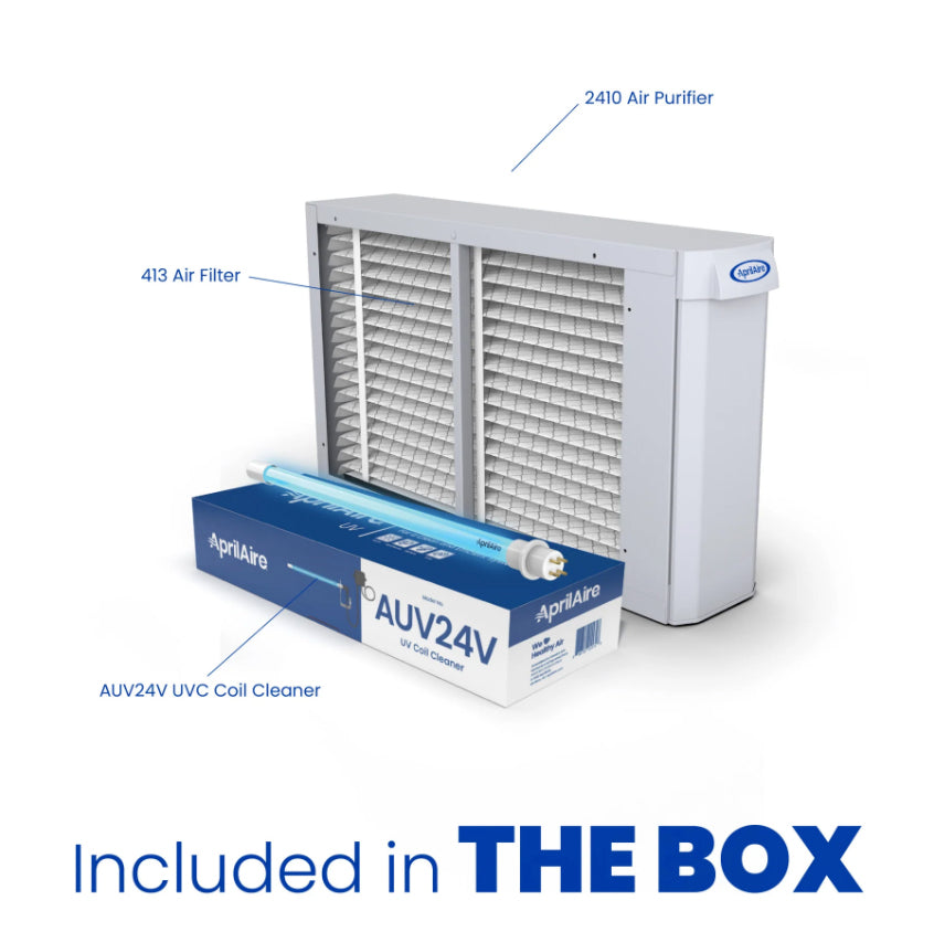 Aprilaire UV Clean Air Pair 2000 Series MERV 13 Whole House Air Cleaner - UV24 - Contents