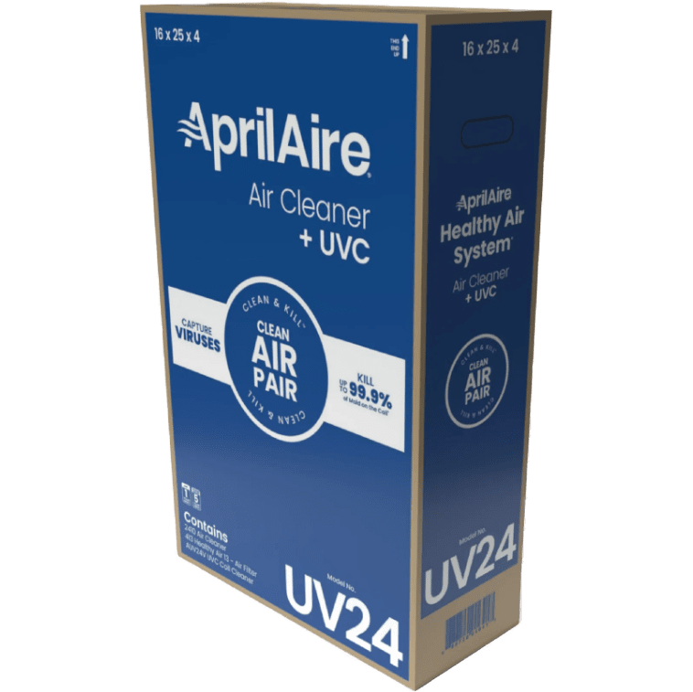 Aprilaire UV Clean Air Pair 2000 Series MERV 13 Whole House Air Cleaner - UV24 - Packaging