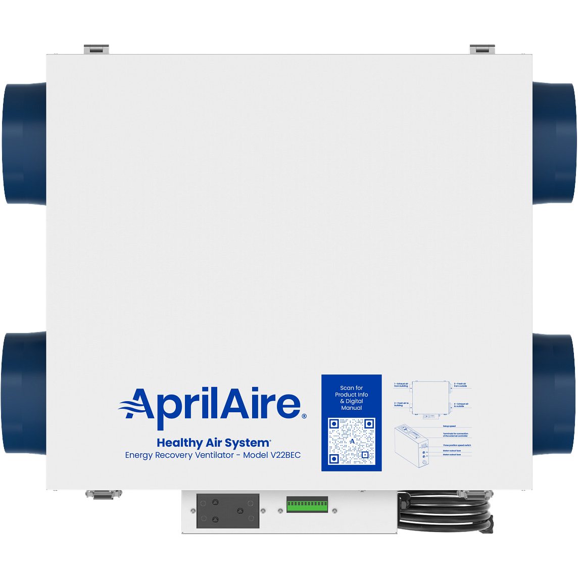 Aprilaire Healthy Air System 120 CFM Energy Recovery Ventilator - front