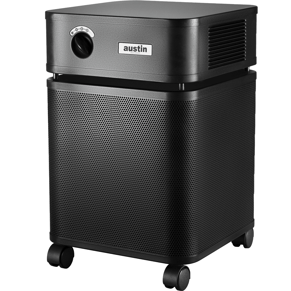 Austin Air HealthMate True Medical-Grade HEPA Air Purifier - Black - Left Angle