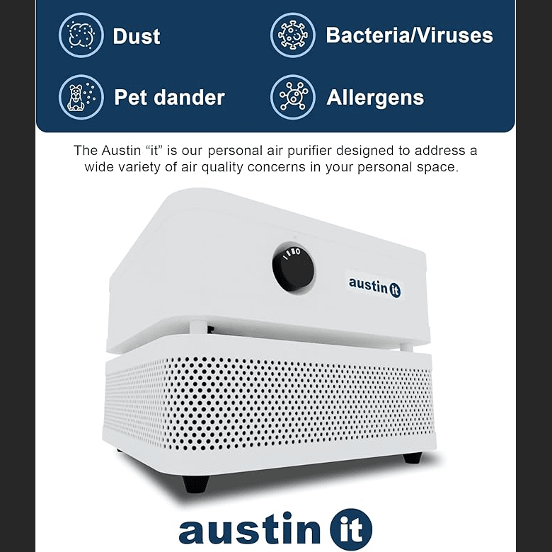 Austin Air it Personal HEPA Air Purifier - Infographic 1