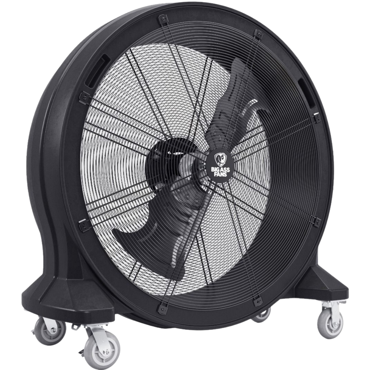 Big Ass Fans Bandit 42-In 11,044 CFM Portable Barrel Floor Fan Midnight Black - Angle