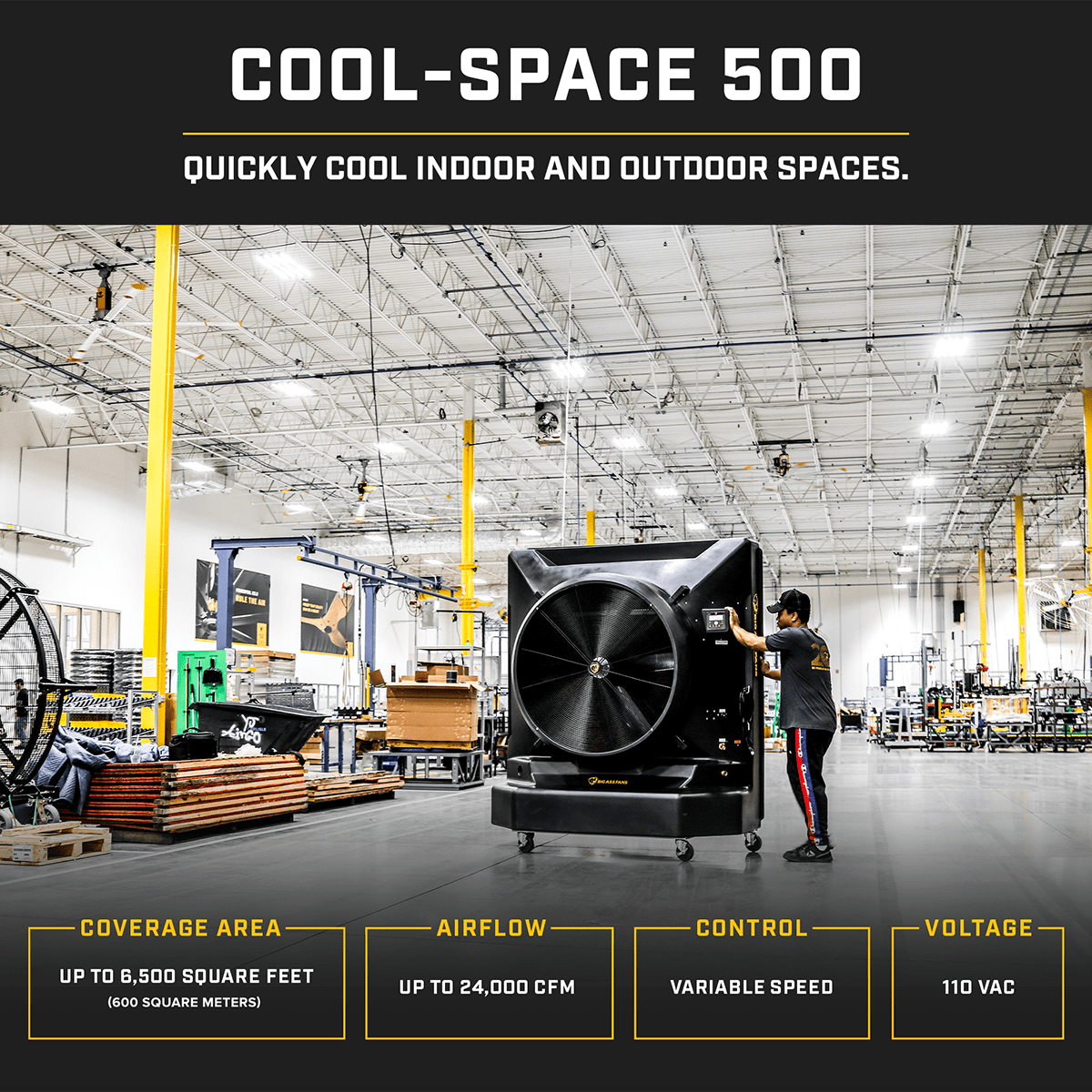 Big Ass Fans Cool-Space 500 Commercial Evaporative Cooler - Infographic 3