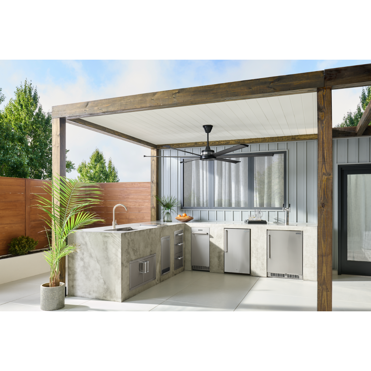 Big Ass Fans Mammoth Smart Indoor/Outdoor Universal Mount Ceiling Fan - Lifestyle 2