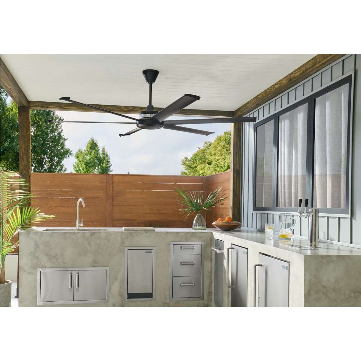 Big Ass Fans Mammoth Smart Indoor/Outdoor Universal Mount Ceiling Fan - Lifestyle 3