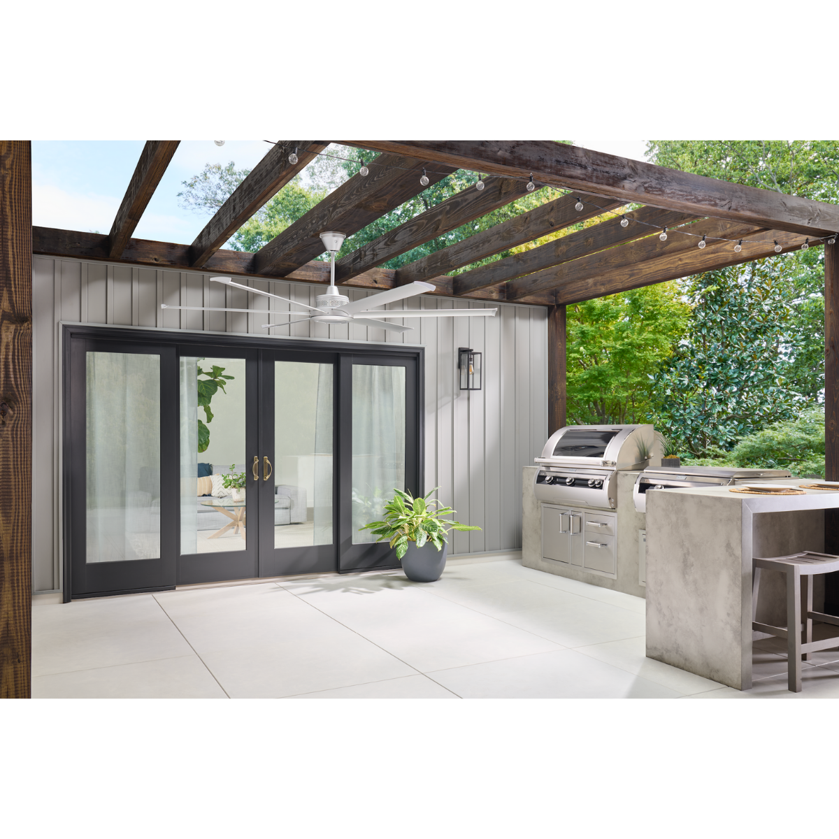 Big Ass Fans Mammoth Smart Indoor/Outdoor Universal Mount Ceiling Fan - Lifestyle 5