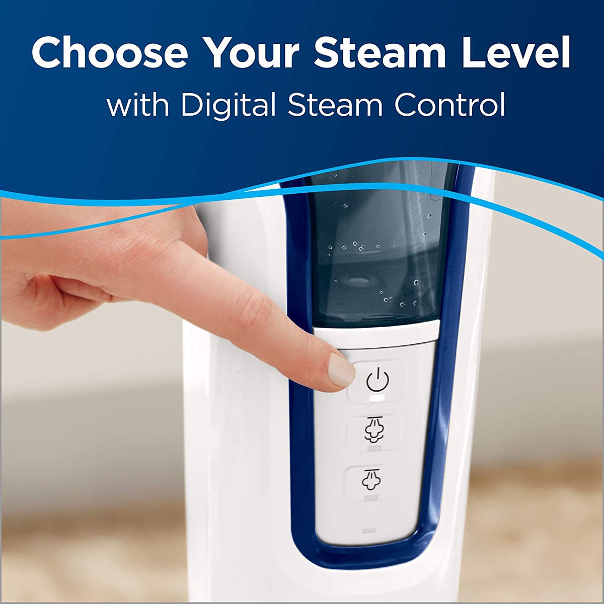 Bissell PowerFresh Deluxe Steam Mop - Digital Steam Controls with 2 Levels.