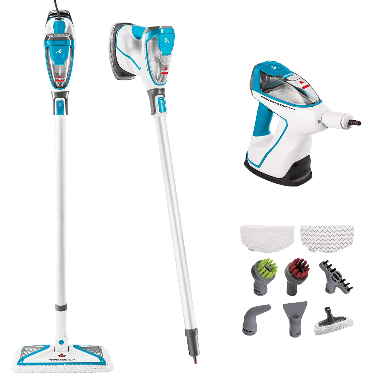 Bissell PowerFresh Slim 3-in-1 Steam Mop & Handheld Steam Cleaner - All Views with Tools
