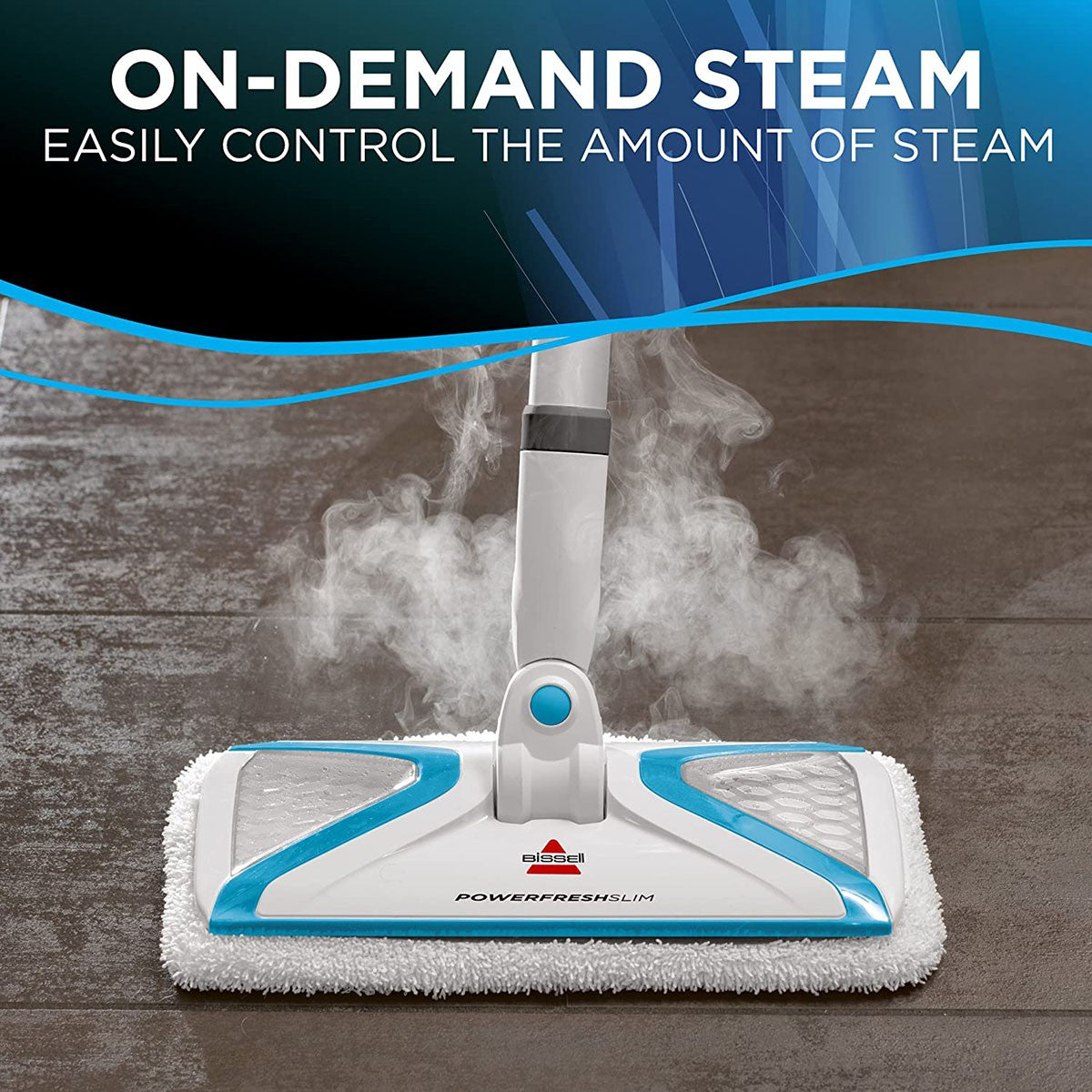 Bissell PowerFresh Slim 3-in-1 Steam Mop & Handheld Steam Cleaner - On-demand steam control.