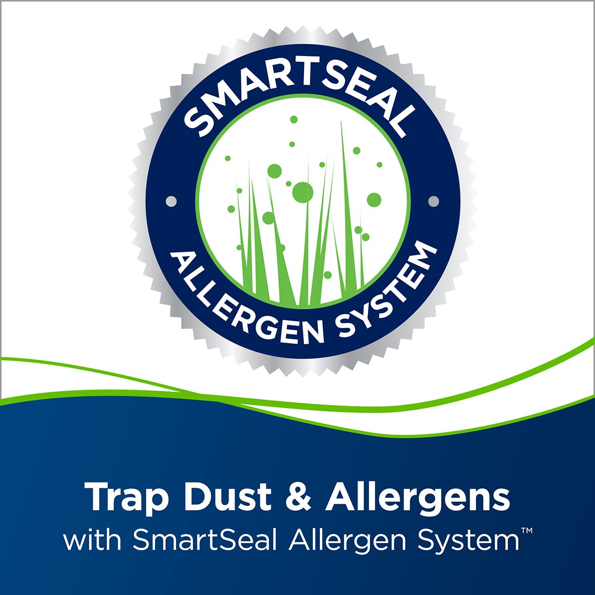 Bissell Pet Hair Eraser Turbo Rewind Vacuum - Smart Allergen Seal System traps dirt and allergens.