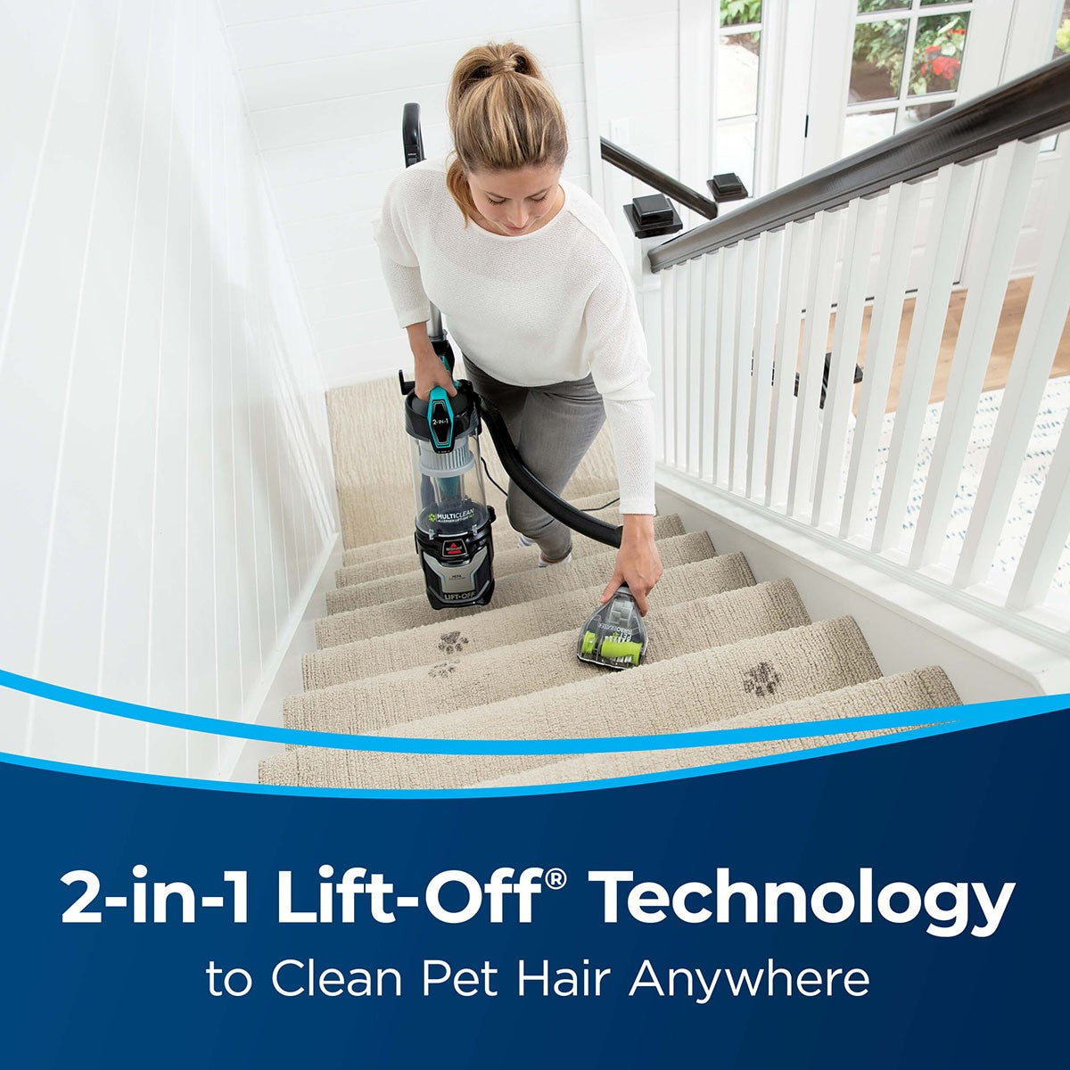 Bissell 2852 MultiClean Allergen Lift-Off Pet Vacuum - Easy to Clean Stairs