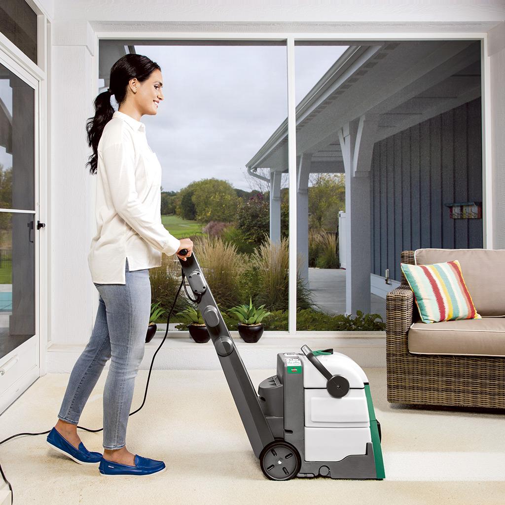 Bissell Big Green Deep Carpet Cleaning Machine 86T3 - in use