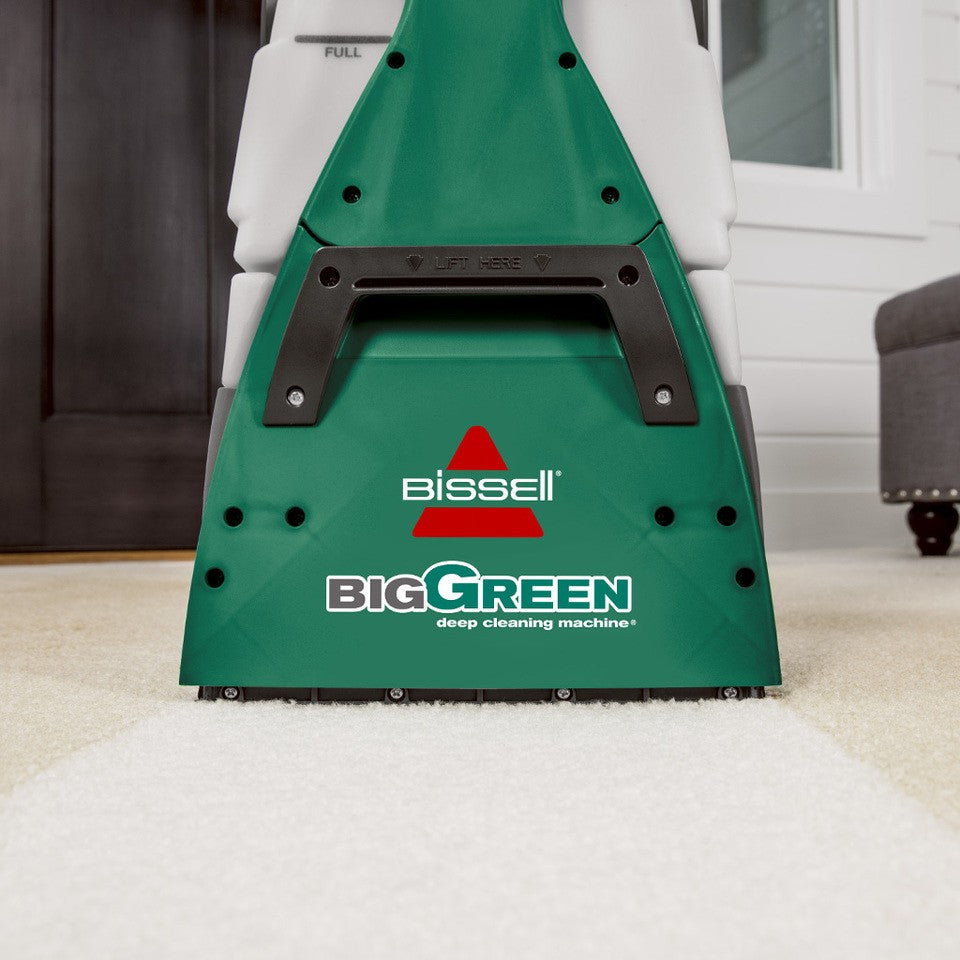 Bissell Big Green Deep Carpet Cleaning Machine 86T3 - close up on cleaning stained carpet