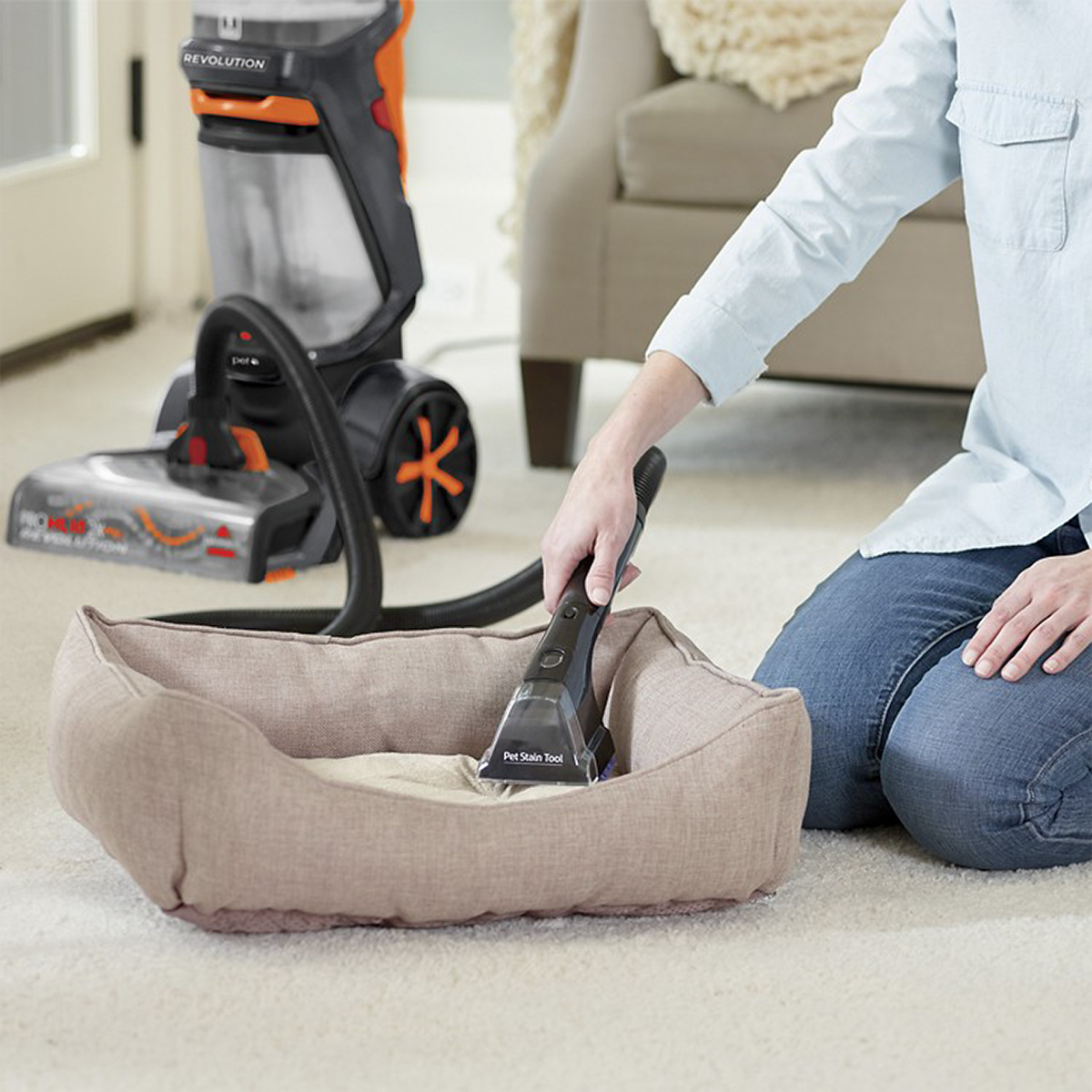 Bissell 3579 ProHeat 2X Revolution Pet Upright Carpet Cleaner - Pet Clean