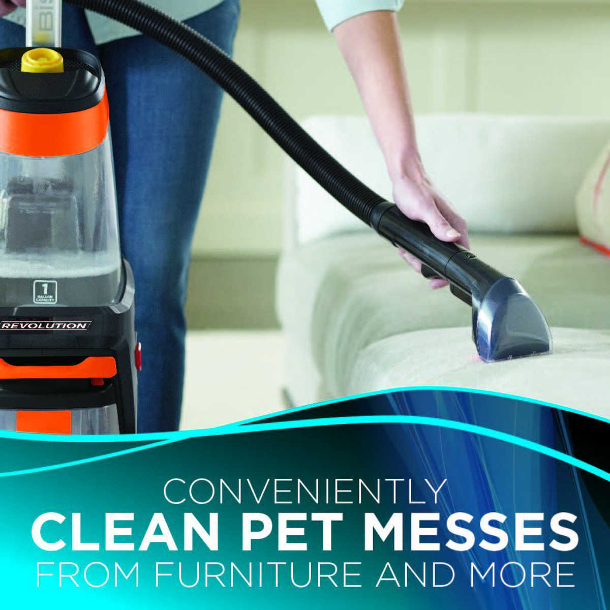 Bissell 3579 ProHeat 2X Revolution Pet Upright Carpet Cleaner - Upholstery