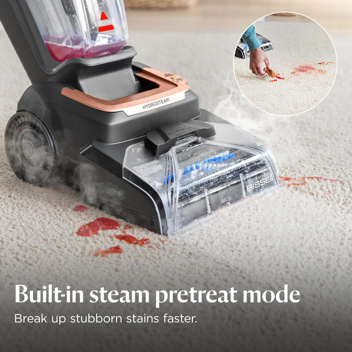 Bissell Revolution HydroSteam Deep Steam Cleaner - Infographic 2