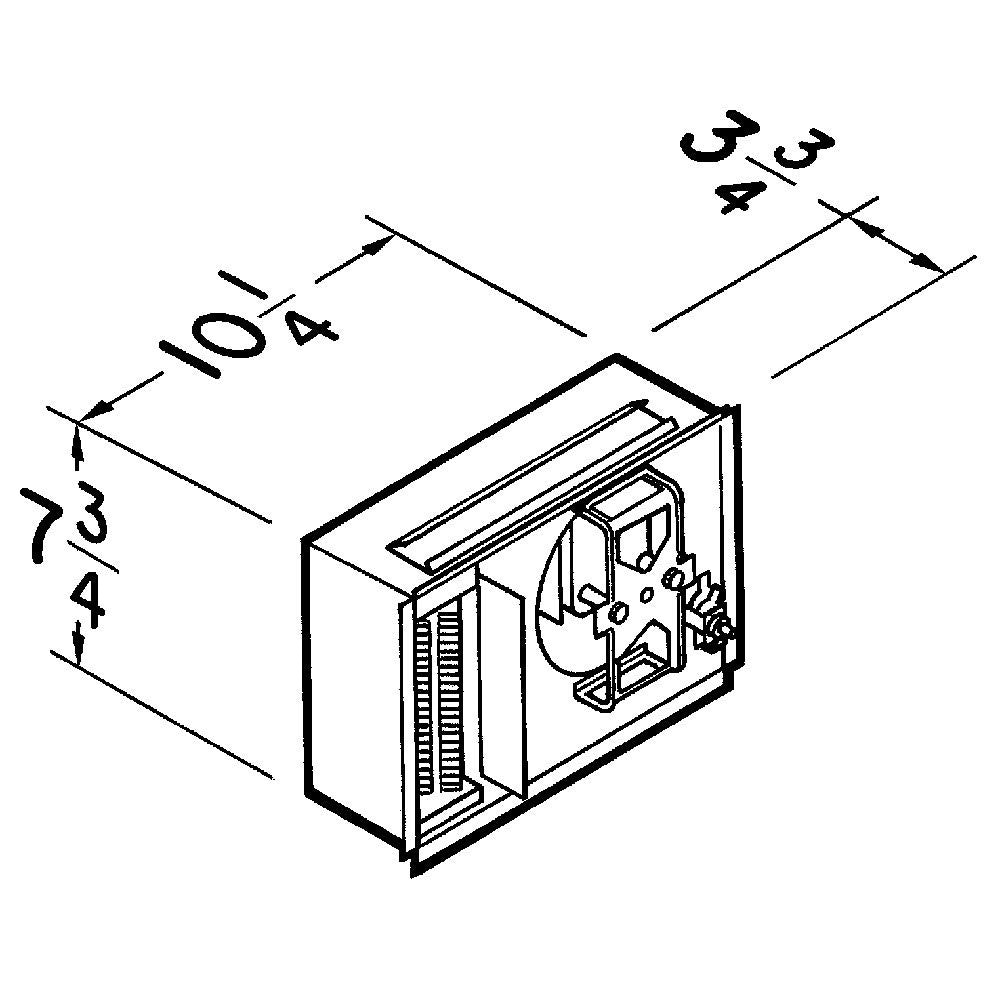 Broan 500/100W Wall Heater w/ Built-In Thermostat - Dimensions
