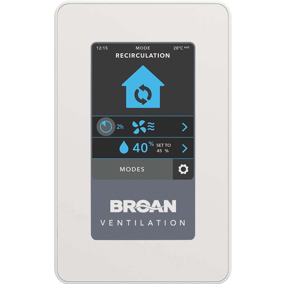 Broan Advanced Touchscreen Control - Main