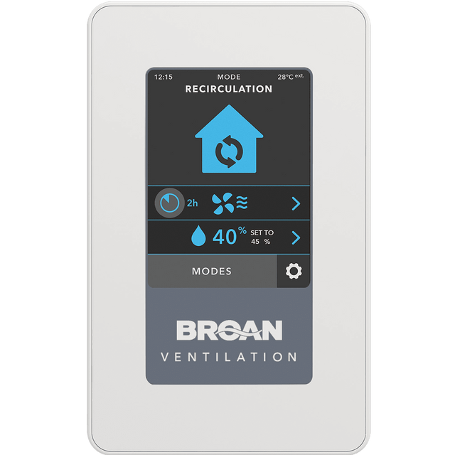 Broan Advanced Touchscreen Control - Main