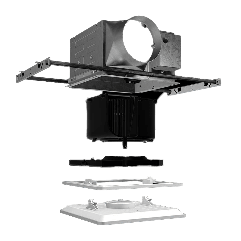 Broan EVOLVE Premium 50-80-110 CFM Bathroom Exhaust Fan - Exploded View