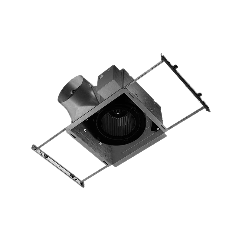 Broan EVOLVE Premium 50-80-110 CFM Bathroom Exhaust Fan - Housing Angle